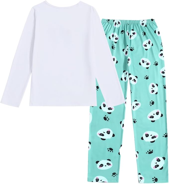 YIJIU Women's Sleepwear Long Sleeve Top and Pants Pajama Set Panda Print Nighty
