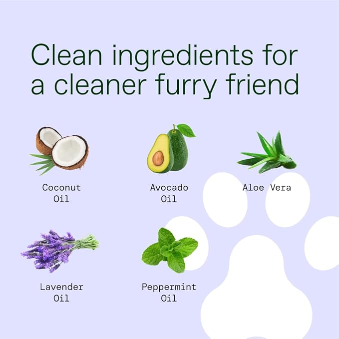 ALŌH Hypoallergenic | All-Natural | Multi-Purpose Pet Wipes. Lavender + Wild Mint 50ct Wipes