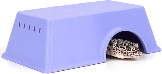 Snake Hide, Leopard Gecko Tank Accessories for Reptile Ball Python Crested Gecko Lizard Bearded Dragon - PurpleHideM