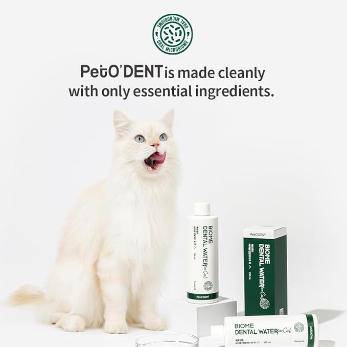 PetO'Dent Dental Water Additive for Cats, Irresistible & Gentle Formula, Hydration, Oral Health, Instant Fresh Breath, Tartar Control, Healthy Gums, 8.45 fl oz/250ml