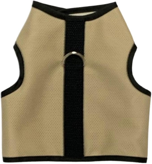 Kitty Holster Cat Harness – Ultra-Breathable Cool Mesh, Cat Accessories - 100% Cotton Lining, Lightweight & Secure with Hook-and-Loop, Vet-Recommended, Made in USA – S/M, Khaki