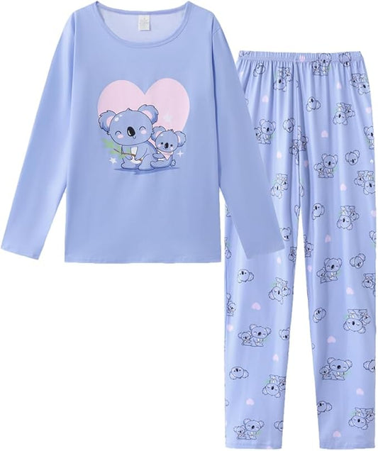 YIJIU Women's Sleepwear Long Sleeve Top and Pants Pajama Set Panda Print Nighty