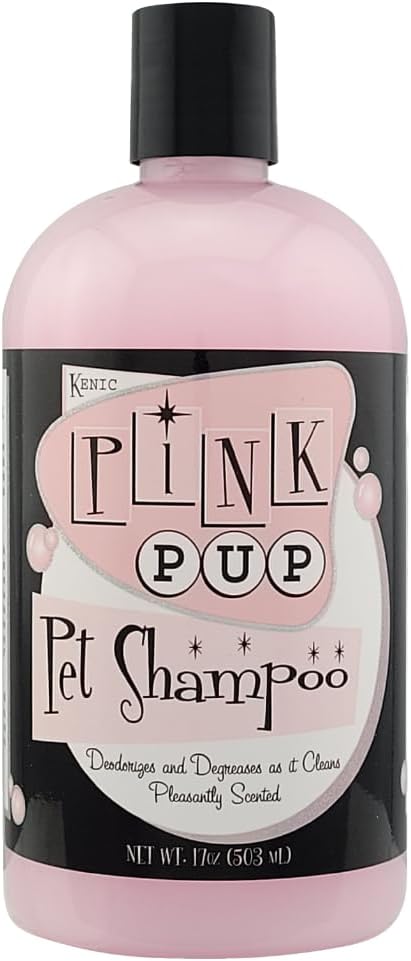 Kenic Pink Pup Deodorizing Dog Shampoo for Dogs Watermelon Scent Odor Control with Baking Soda D Limonene and Vitamins A D E Detergent Free Made in USA