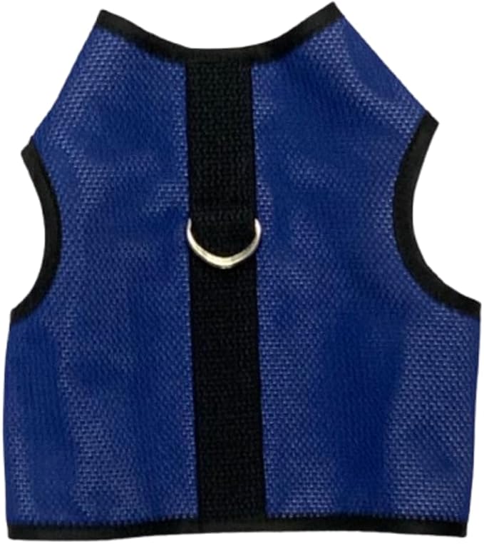 Kitty Holster Cat Harness – Ultra-Breathable Cool Mesh, Cat Accessories - 100% Cotton Lining, Lightweight & Secure with Hook-and-Loop, Vet-Recommended, Made in USA – XL, Royal Blue