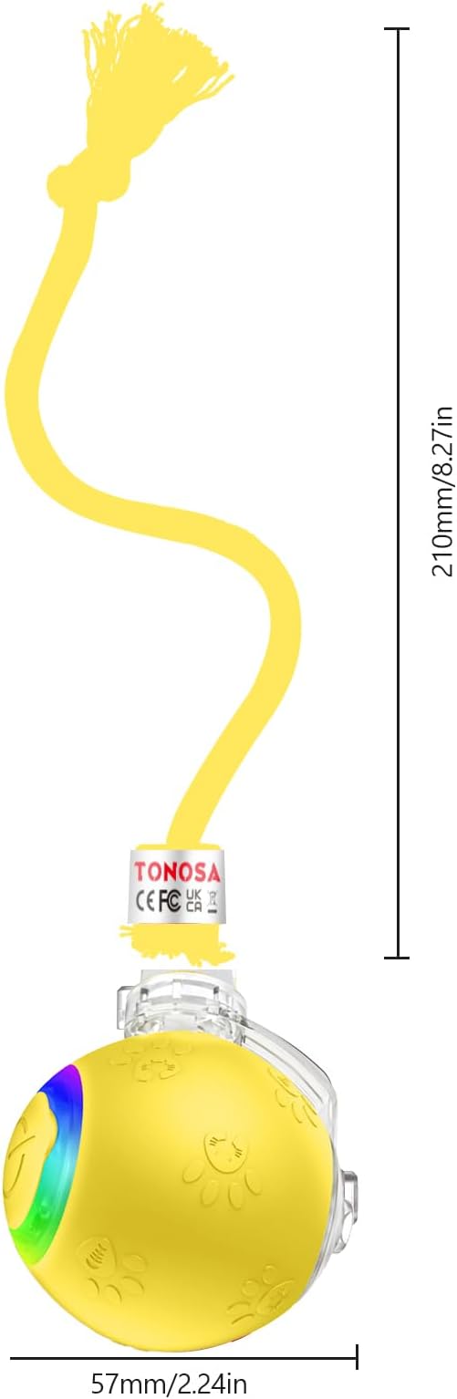 Interactive cat Toys for Bored Indoor Adult Cats. Motion Activated, RGB Lighting, 3 Motion Modes. Kitten Toys for Indoor Cats self Play