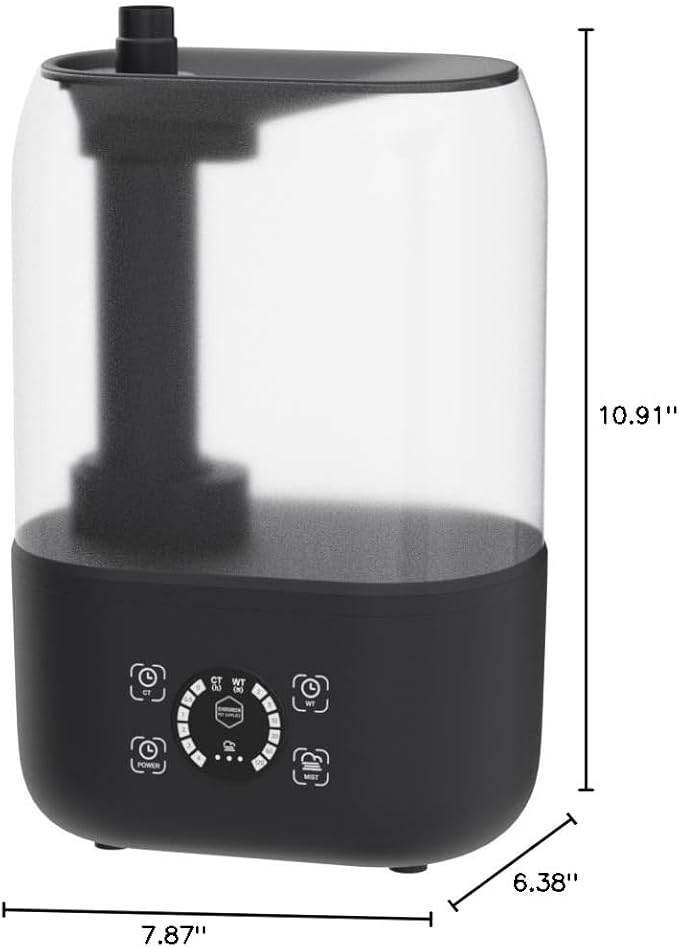 Evergreen Pet Supplies Reptile Fogger Humidifier - 4L Tank, Digital Timer - Automatic Misting System for Terrarium & Amphibian Enclosures