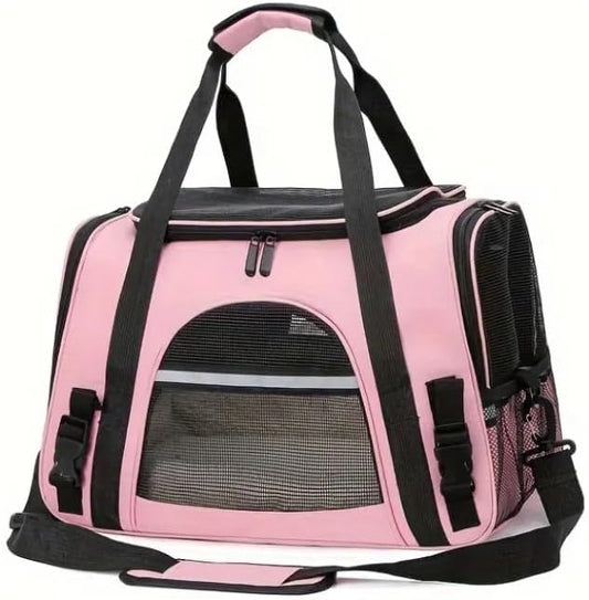 Cat Carriers, Dog Carriers, Pet Carriers – Airline-Approved Soft-Sided Bag for Cats & Small Dogs (Up to 15 lb), Foldable, Breathable Mesh, Privacy Cover, Washable & Lightweight