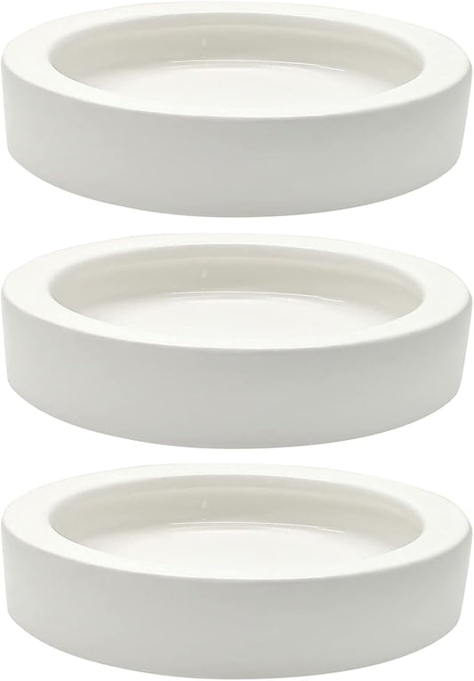 3 Pcs Reptile Food Bowl, Ceramic Water Feeder Bowl for Lizard Anoles Bearded Dragons Crested Gecko Hermit Crabs Triangular