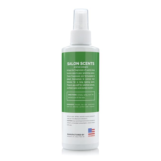 Bark2Basics Salon Scents Pet Grooming Cologne - 8 oz, Natural Professional Groomer Perfume for Dogs and Cats, Long Lasting, Deodorizing, (Spring Water and Cucumber)