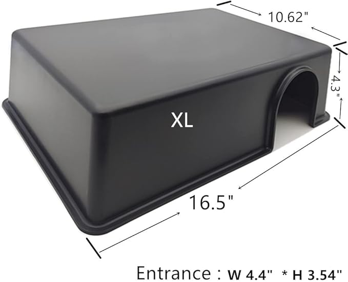 Leoterra Snake Hides for Ball Pythons X-Large Ball Python Hides 16.5"x10.6"x4.3"(XL) Plastic Material Durable and Easy to Clean