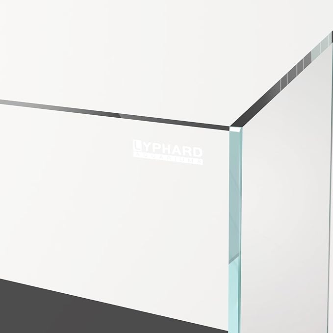 39 Gallon Tall Rimless Aquarium, Ultra Clear Low Iron Large Fish Tank, L19.7×W19.7×H23.6 Glass Thickness 10mm with EVA Foam Leveling Mat