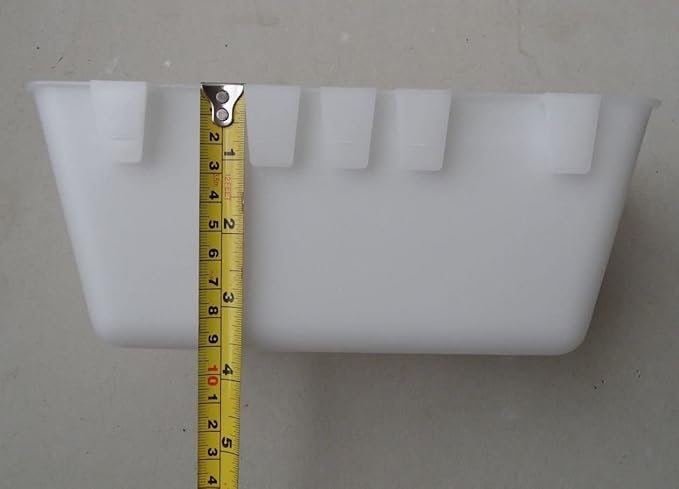 Cage Cups 1/2 Gallon / 64 fl oz Hanging Feed & Water Cage Cups for Chicken, Gamefowl, Poultry, Quail, Pheasant (120, White)