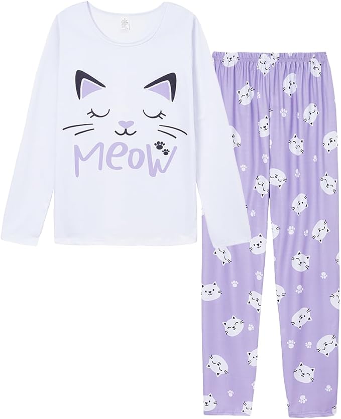 YIJIU Women's Sleepwear Long Sleeve Top and Pants Pajama Set Panda Print Nighty
