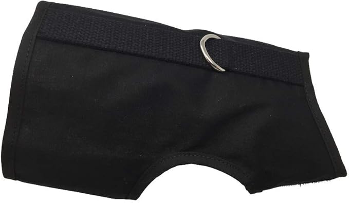 Kitty Holster Cat Harness – Secure Cat Harness for Walking, Soft Cotton Cat Accessories, Comfortable Fit, Strong Hook-and-Loop Closure, Made in USA – Black, M/L