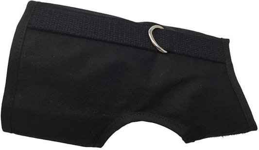 Kitty Holster Cat Harness – Secure Cat Harness for Walking, Soft Cotton Cat Accessories, Comfortable Fit, Strong Hook-and-Loop Closure, Made in USA – Black, M/L