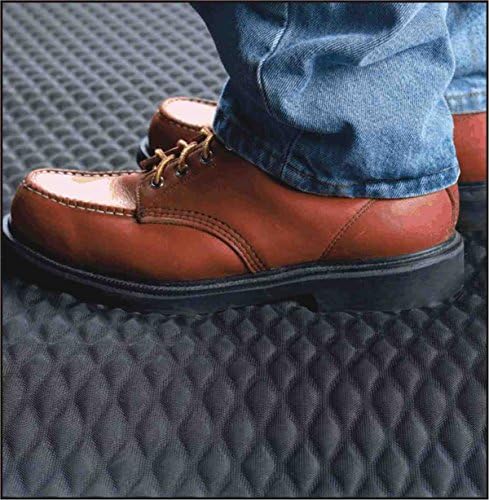 American Floor Mats Hog Heaven 5/8 inch Black & Black Border 5' x 12' Nitrile Backed Anti-Fatigue Comfort Mat