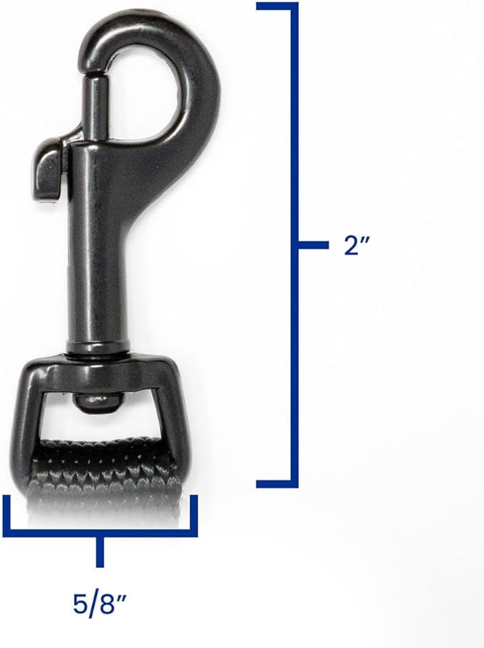 Dog Leash for Teacup Toy Minature and Small Dogs Primary & Traffic Handle The Bulk Multiple Sizes & Colors 5/8” Width Nylon Proudly Made in The USA (Purple, 6 Foot)