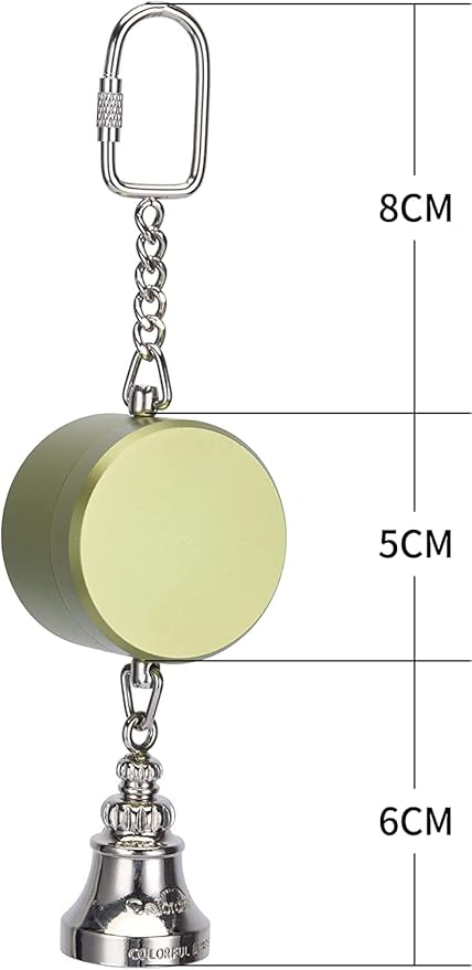 Colorday Bird Toys Parrot Talking Coach & Interactive Voice Bell for Parakeet, African Grey, Amazon Parrots, Quaker, Cockatiel, Conure (Green)