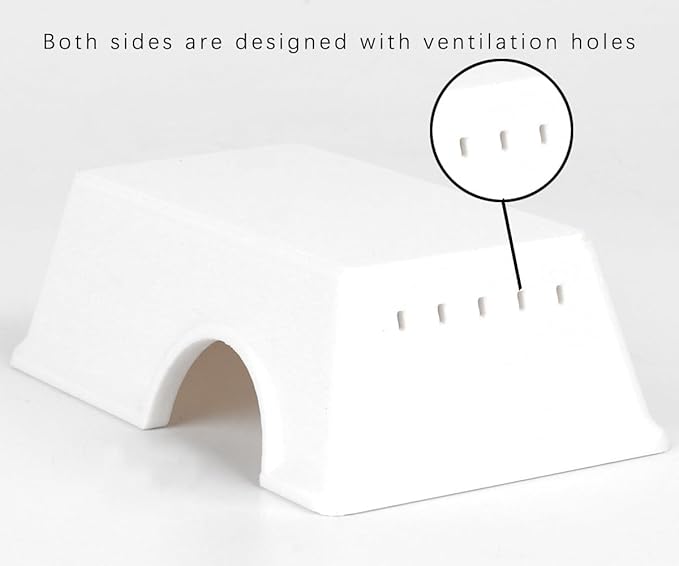 Snake Hide, Leopard Gecko Tank Accessories for Reptile Ball Python Crested Gecko Lizard Bearded Dragon - WhiteHideS