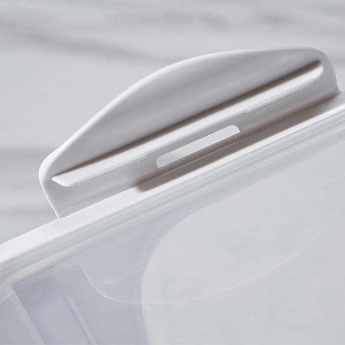 HANAMYA 10 Liter / 20 lbs Rice Storage Container with Measuring Cup, BPA free, For Rice | Grain | Pet Food | Flour, 1 count, Clear