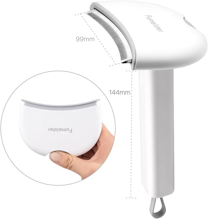 Pet Undercoat Deshedding Tool for Dogs - Wide Curved Undercoat Brush for Effortless Pet Deshedding, Loose Hair Remover for Dogs & Cats (White)