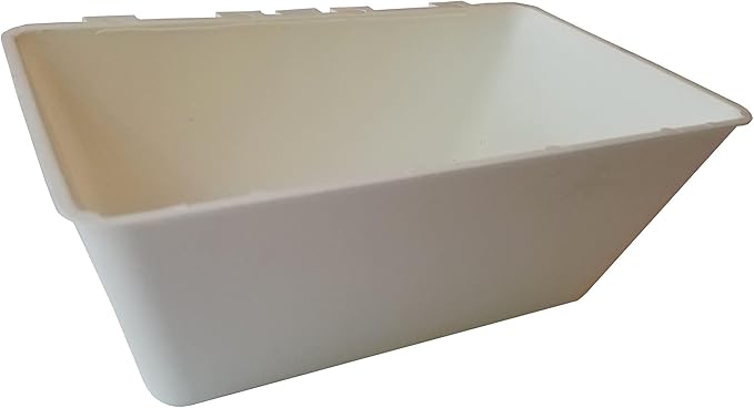 Cage Cups 1/2 Gallon / 64 fl oz Hanging Feed & Water Cage Cups for Chicken, Gamefowl, Poultry, Quail, Pheasant (60, White)