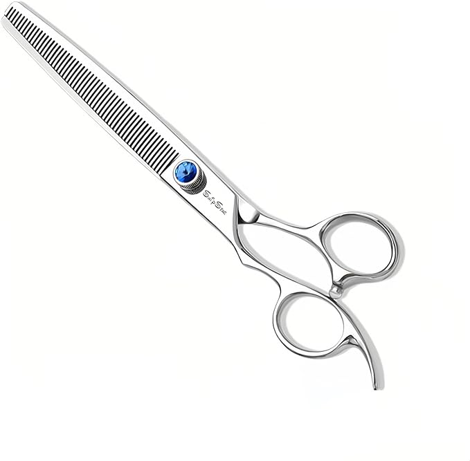 7.5inch Thinning Dog Grooming Scissors,VG10 Stainless Steel Pet Grooming Shears,Professional Pet Trimming Scissor,Sharp Comfortable Ergonomic, for Rabbits Cats Dogs Hair Cutting Groomer or at Home