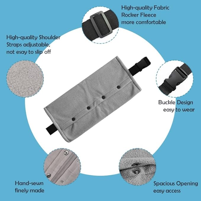 Small Animal Sling Carrier,Small Animal Bag for Bearded Dragons Lizards and Reptile with Adjustable Strap Tow Rope 3 Sizes Pack + Small Animal Sling Carrier（Grey）