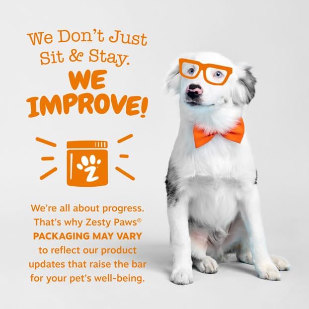 Zesty Paws Mobility Bites Joint Supplement for Dogs - Soft Chews with Glucosamine for Dogs, Chondroitin, & MSM + Vitamins C and E - Adv Chicken - 90 Count