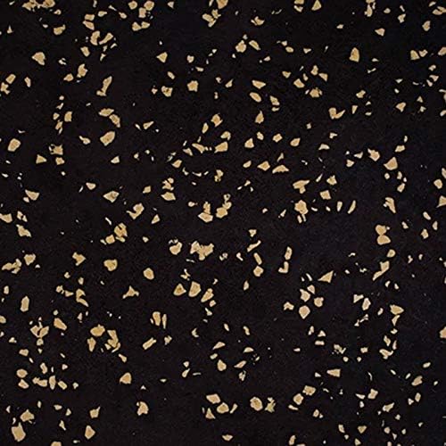 Playsafer Genaflex Rubber Gym Floor Mat, Heavy Duty Commercial Protective Gym Flooring Roll - 8mm Thick (10% Tan, 4' X 4')