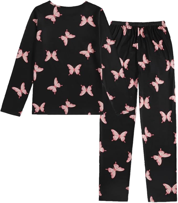 YIJIU Women's Sleepwear Long Sleeve Top and Pants Pajama Set Panda Print Nighty