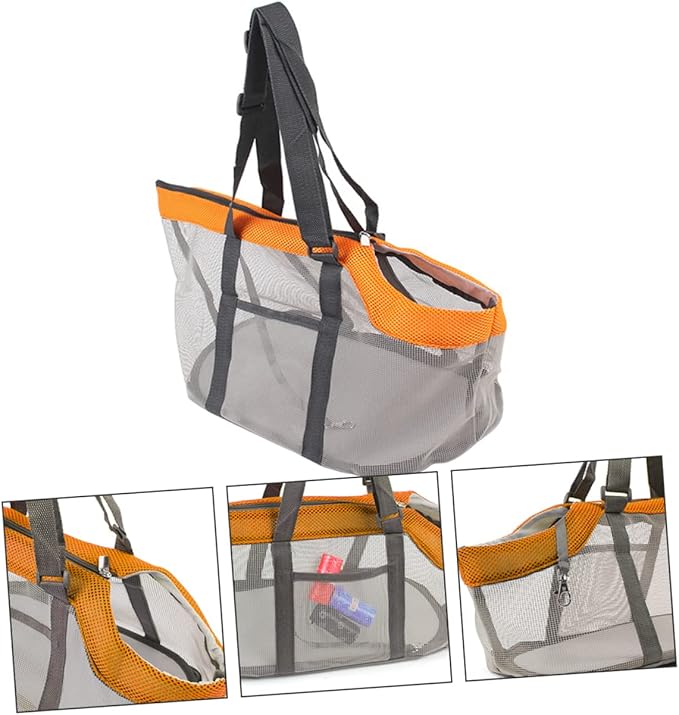 1Pc Breathable Mesh Dog Carrier Bag Outdoor Pet Travel Tote for Dogs Comfortable Design with Head Out Opening Durable and Lightweight for Pet Outings