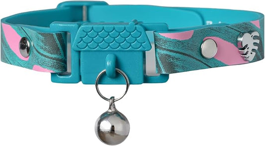 Kittyrama Botanicals Monstera Cat Collar. Award Winning. Hypoallergenic, Quick Release Breakaway, Comfy & Soft. Vet Approved. Other Styles Available