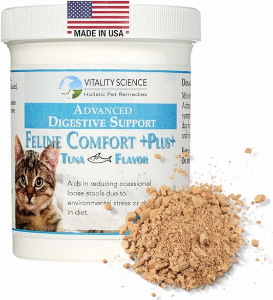 Feline Comfort Plus, Extra Drying Digestive Aid, GI Support Helps with Vomiting and Diarrhea, 100% Additive Free (Seafood, Large)
