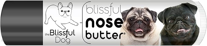 The Blissful Dog Pug Duo Unscented Nose Butter - Dog Nose Butter, 0.15 Ounce