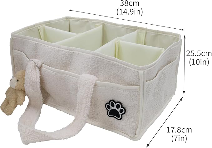 Pet Grooming Tote Bag,Large Capacity Dog Grooming Bag with Sturdy Handles,Multiple Compartments Dogs Travel for Supplies,Portable Pet Tote Organizer for Dogs,Cat Trimmer,Clipper,Combo,Brush
