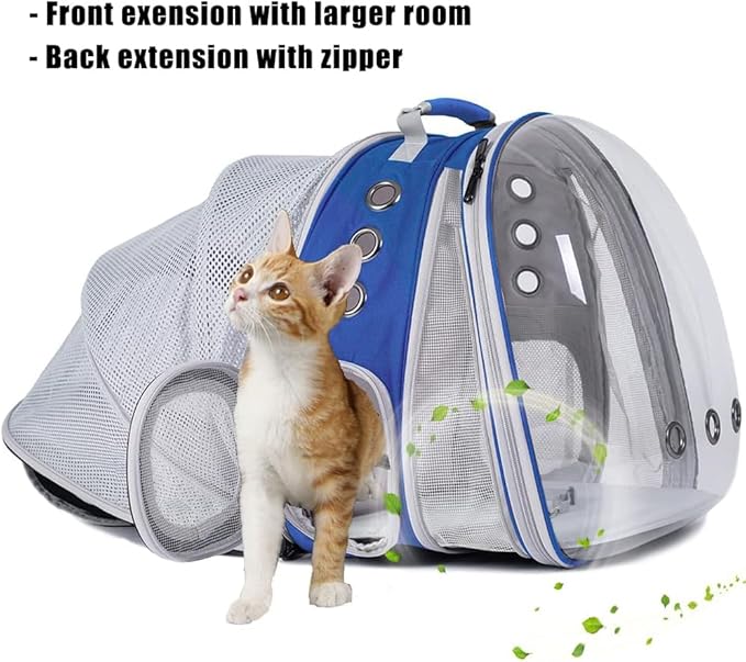 Dual Expandable Cat Backpack Carrier, Fit up to 20 lbs, Expandable Pet Carrier Backpack for Large Fat Cat and Small Puppy