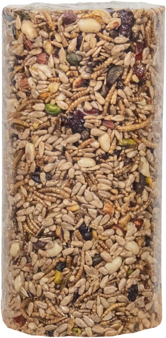 JCs Wildlife Premium Bird Seed Small Cylinder with Hole(Bugs, Nuts, & Berries)