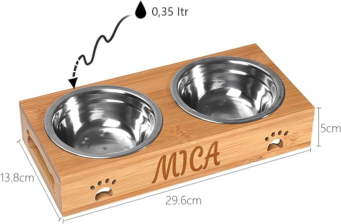 Personalized Dog Bowl,Stainless Steel Custom Named Dog Bowl, One Can Solve Food and Water, Suitable for Cats and Dogs