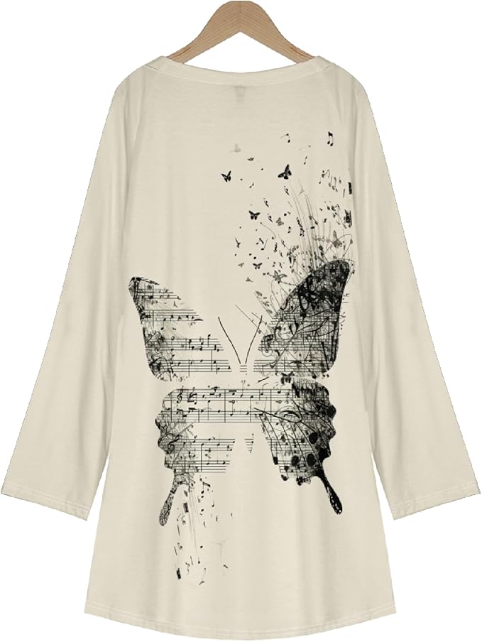 MARSVOVO Women Novelty Graphic Plus Size Sweater Crewneck Long Sleeve Cute Printed Loose Fit Casual Fall Sweaters Top