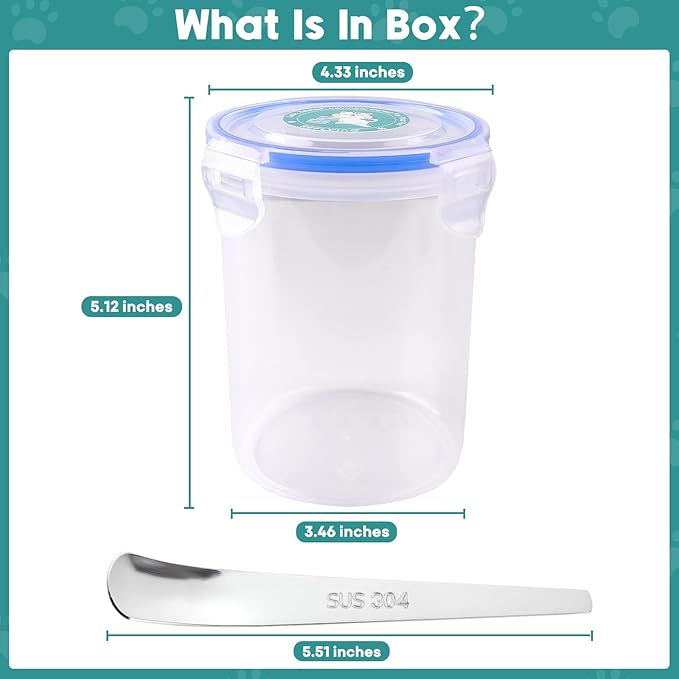 Canned Cat Food Storage Lids,Reusable Airtight Can Cover Pet Food Sealer - Keeps Dog Food Storage Container Food Fresh, Cat Food Container Eliminates Odor, Easy To Use With SUS 304 Spoon,Can Opener