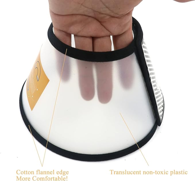 Plastic Pet Recovery Collars & Cones for Dogs and Cats After Surgery Adjustable Dog Neck Cone Surgical Elizabeth E-Collar Prevent Biting and Stop Licking Wound (XXXS)