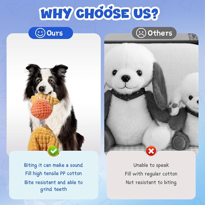 Indestructible Dog Toys,2025 New Dogs Plush Toy for Aggressive Chewers,Squeaky Durable Chew Toy for Indoor Pups Teething, Stuffed Toys for Small Medium Large Animals (Brown+Green Dog)