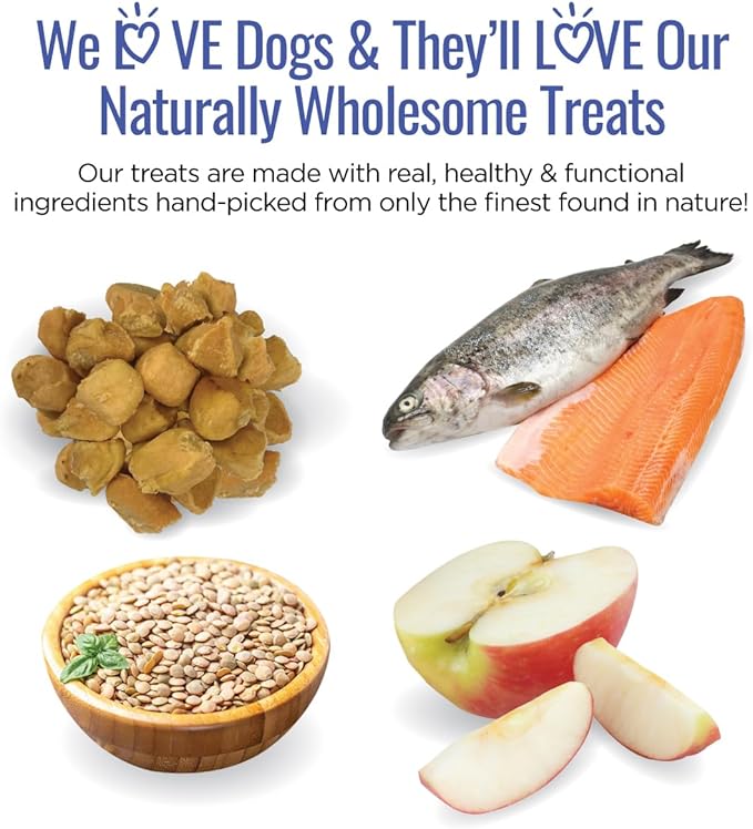 Smart Cookie All Natural Dog Treats - Trout & Apple - Training Treats for Dogs with Allergies, Sensitive Stomachs - Soft Dog Treats, Grain Free, Chewy, Human-Grade, Made in USA - 5oz, Pack of 3