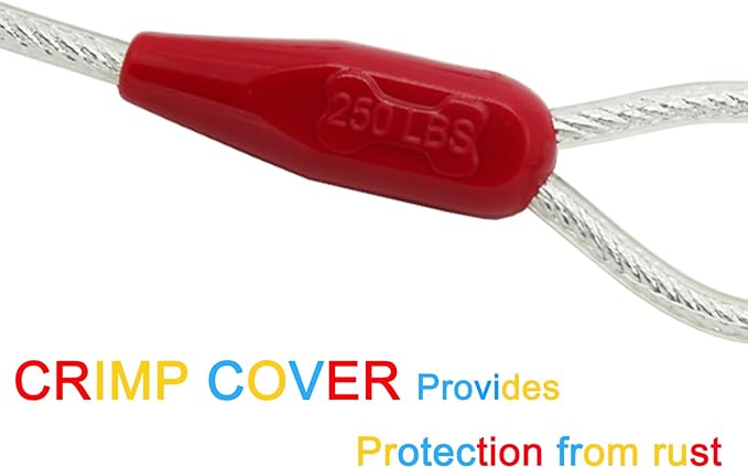 Petest 40ft Reflective Tie-Out Cable for Super Dogs Up to 250 Pounds