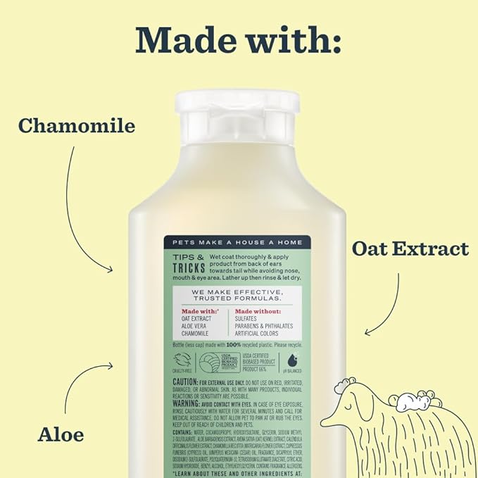 MRS. MEYER'S Clean Day 3 in 1 Dog Shampoo, Sweet Chamomile Scent, 14oz