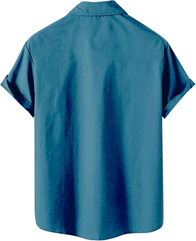 Men’s Hawaiian Shirt Western Cowboy Symmetrical Print Short Sleeve Button Down Casual Beach Holiday Summer Shirt