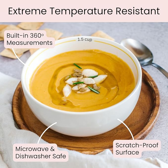 Uba Portion Control Bowl (Porcelain) for Measuring, Bariatric Diet, Diabetes & Healthy Eating (2 Pack)