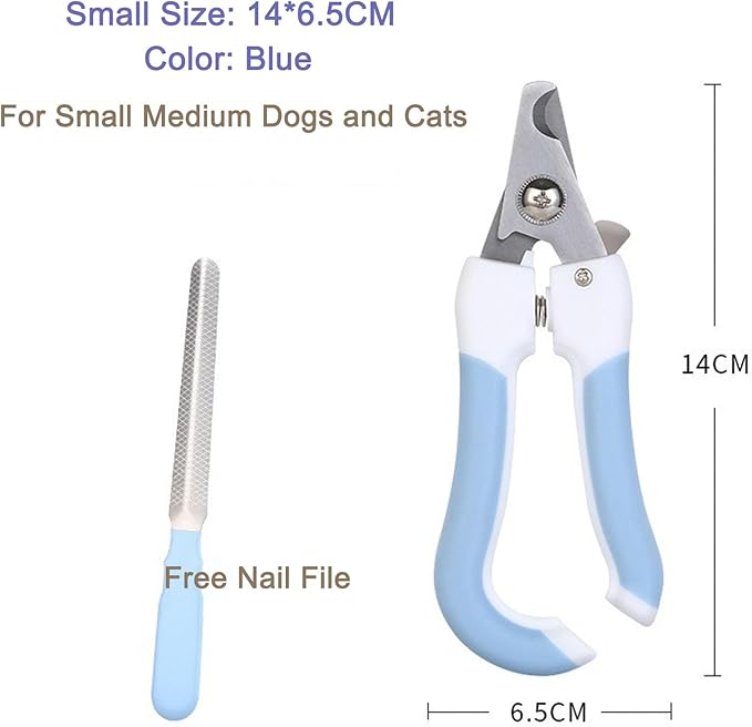 Pets Nail Clippers and Trimmers-with Safety Guard to Avoid Overcutting, Free Nail File, Razor Sharp Blade-Professional Grooming Tool for Pets,Suit for All Dogs and Cats (Large Size)
