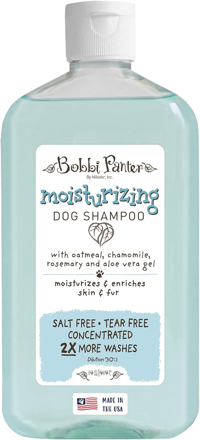 Bobbi Panter Moisturizing Dog Shampoo, Moisturizes and Enriches Dogs Skin & Fur, Soft Sea Air Fragrance, Concentrated 30:1, Made in The USA, 14 oz. (Case of 12)